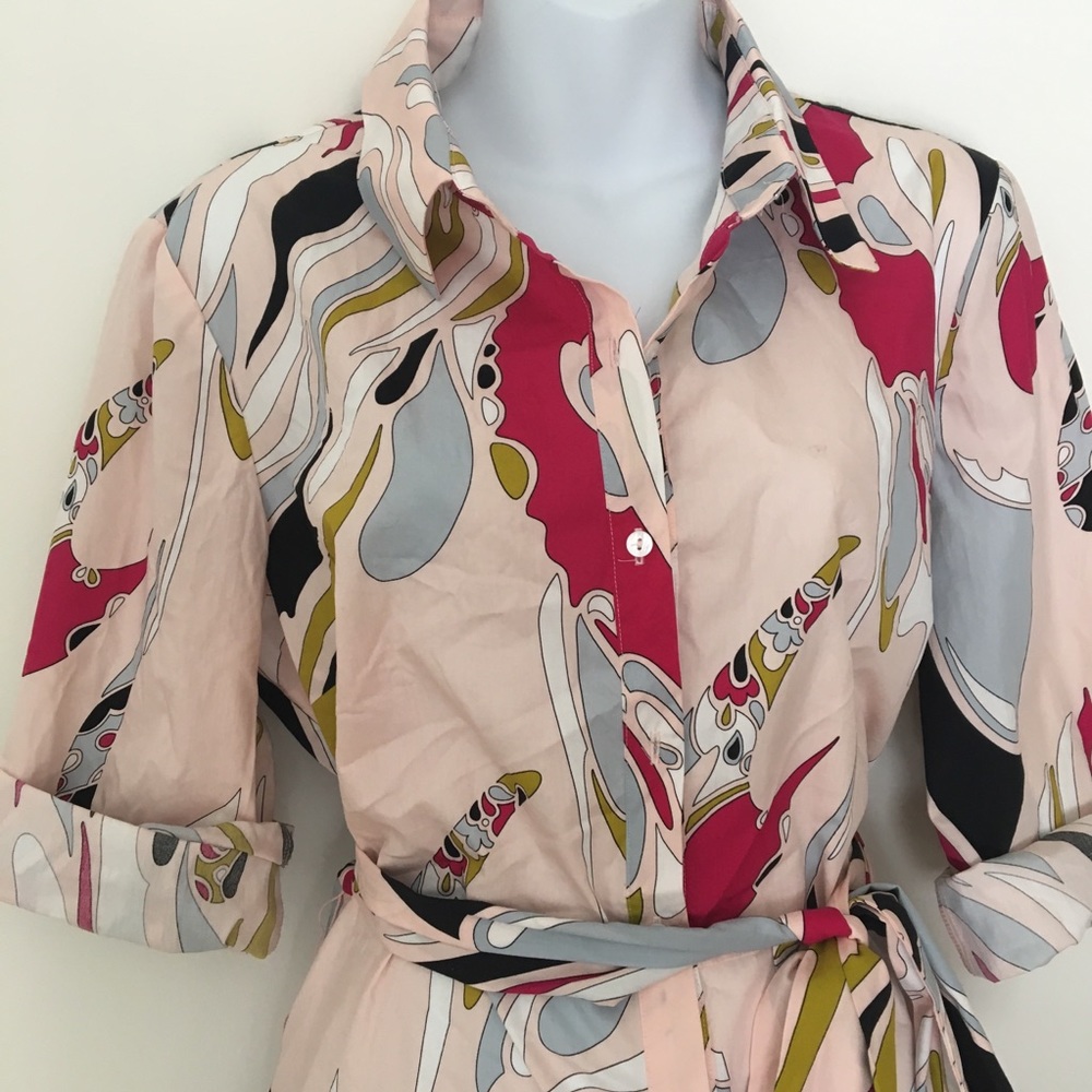 Zara Multicolor - Shirt Dress Mid Sleeve